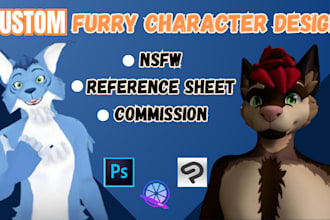 draw furry art furry fursona character reference sheet nsfw furry commission