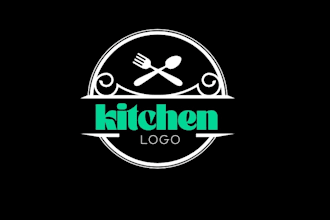 make unique kitchen or food logo design