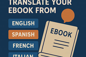 translate your ebook into spanish, french, italian, and other languages