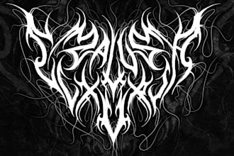 create black metal logo bands