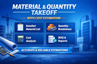 material takeoff, quantity takeoff and cost estimation