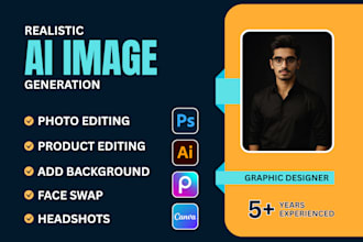 do ai image generation, edit, upscale, headshot, change background, face swap