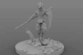 make 3d print ready,anime 3d scenery,character sculptor, figura,stl diorama, toy