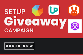 setup and design giveaway campaign with gleam viralsweep campaign upviral
