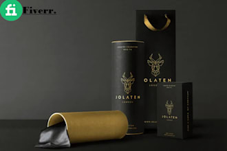 design luxurious cosmetic labels and elegant packaging