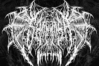 design a brutal death metal logo in my unique style