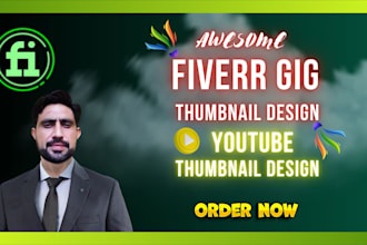 design attractive fiverr gig and youtube thumbnails