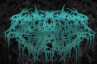 design death metal, black metal and heavy metal logo for your band