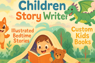 write illustrate children story kids story writer bedtime story book writer