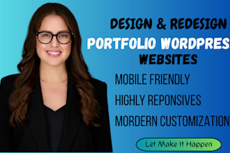 build personal portfolio website, blog or business website