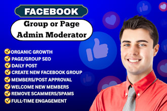 be your facebook group and page admin or moderator