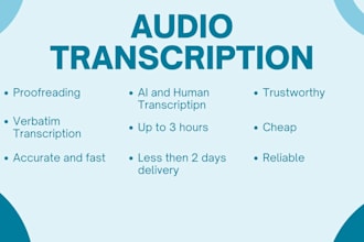 transcribe audio to text with ai and human accuracy