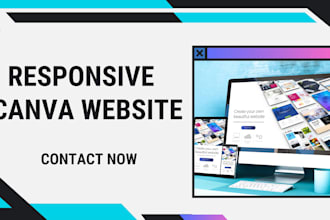 create an attractive responsive canva website for your business