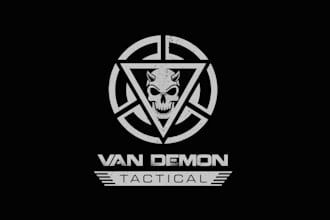 create military tactical adventure badge logo design