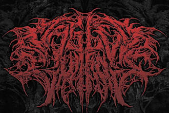 create death metal, black metal, and brutal death metal logo