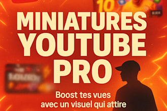 je crée des miniatures youtube pro et accrocheuses