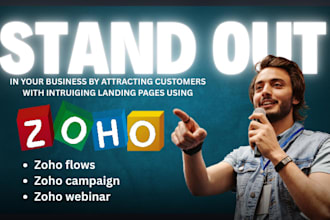 do zoho landing page design, zoho flows, zoho campaign, zoho webinar