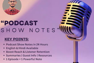 turn your podcast into engaging show notes within a day