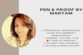 professionally proofread and edit your documents for grammar and clarity