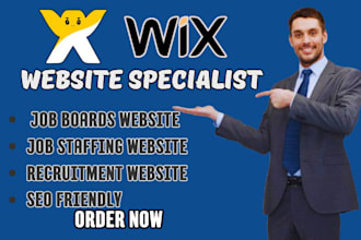 create wix job boards website recruitment website job staffing, agency website