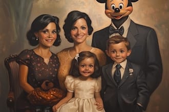 design a disney family portrait