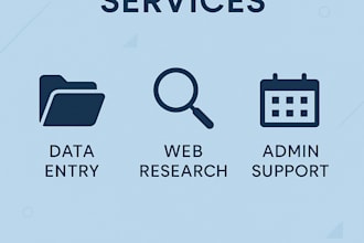 be your reliable virtual assistant for data entry, research, and admin tasks