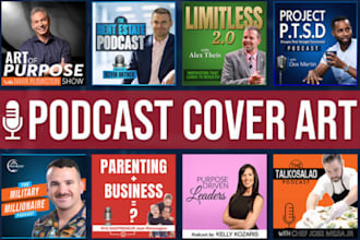 design catchy podcast cover art for your show