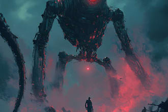 design robots and concept art of futuristic mecha