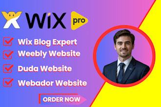 create responsive wix website weebly ecommerce store landing page or blog design