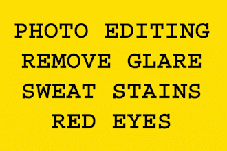 remove glare reflection, sweat stains, fix red eye, flash hotspots, people