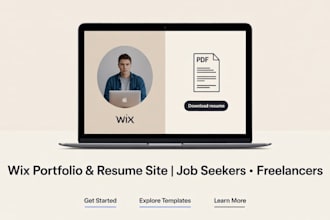 create wix portfolio or resume website for freelancers, designers or job seekers