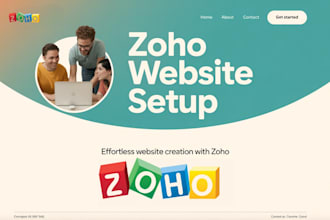 design professional zoho crm, commerce books setup expert landing page website