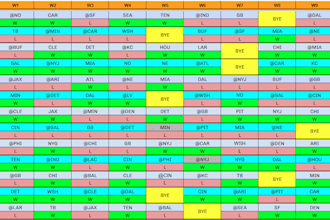 send my spreadsheet with every NFL game outcome from week 1 through the playoffs