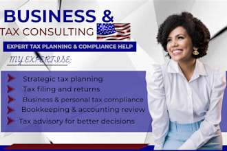 be tax planner, tax consultant for tax accounting and tax compliance and advisor