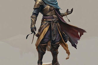 draw dnd character art design illustration, fantasy