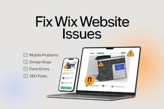 fix wix website issues, design errors, mobile problems, editor bugs, wix header