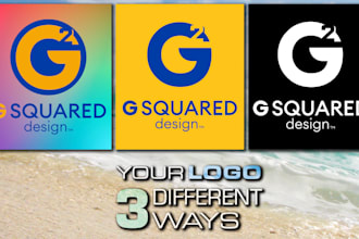 design a custom logo with 3 color variants and brand guidelines