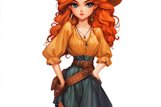 create dnd art, fantasy character for dnd party
