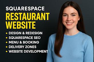 build squarespace restaurant website, redesign squarespace, website development
