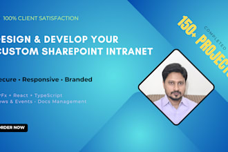 design and develop a custom sharepoint intranet with modern features