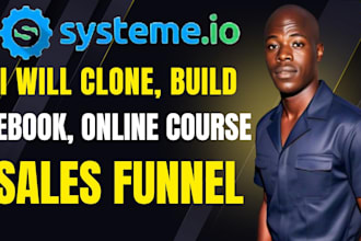 clone, build ebook sales funnel, online course funnel, systeme io funnel