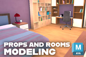 teach you how to create 3d props and environments in maya