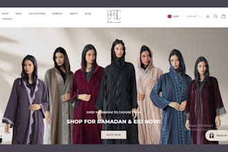 design islamic wear shopify store abaya website hijab store islamic wear website