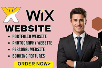 design wix photography, personal portfolio website with booking functionality