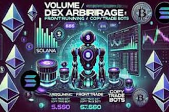 do dex arbitrage bot, volume bot, copytrade, frontrun on solana, ethereum, base