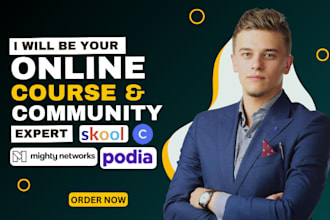 setup online community on skool mighty network circle so podia course website