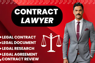 draft you legal contract, legal writing, legal research contract review