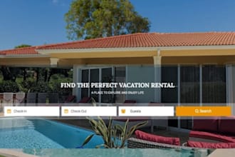 design vacation rental website, airbnb, lodgify website, short term wp rental