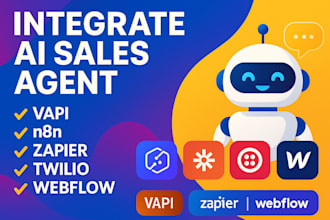 integrate ai sales agent with webflow vapi n8n zapier twilio agent ia