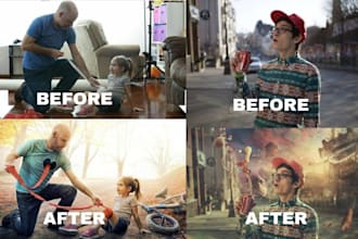 do photo manipulation,face swap,image edting,bakground removal and photo retouch